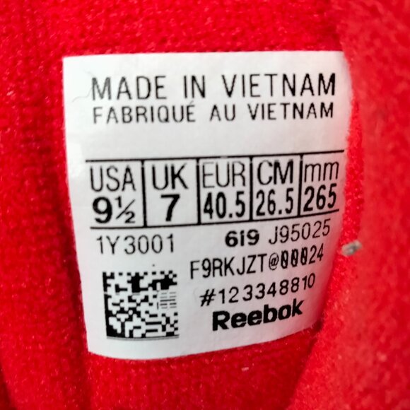 Reebok Shoes Womens Size 9.5 Red Princess Style 1Y3001 - Picture 7 of 7